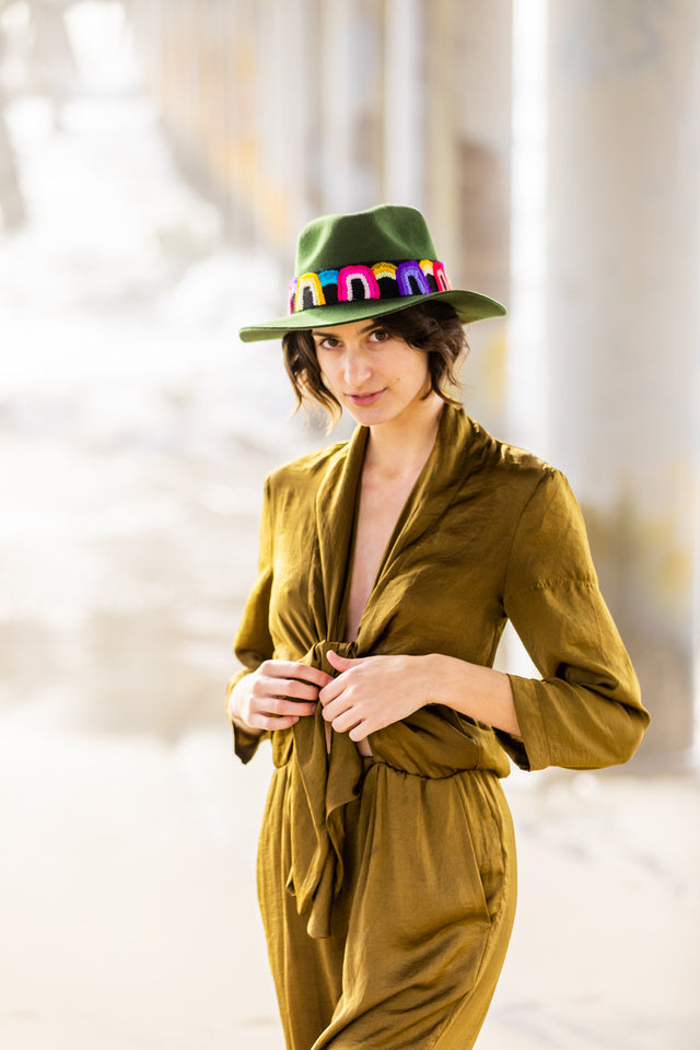 Hunter Green Fedora Hat