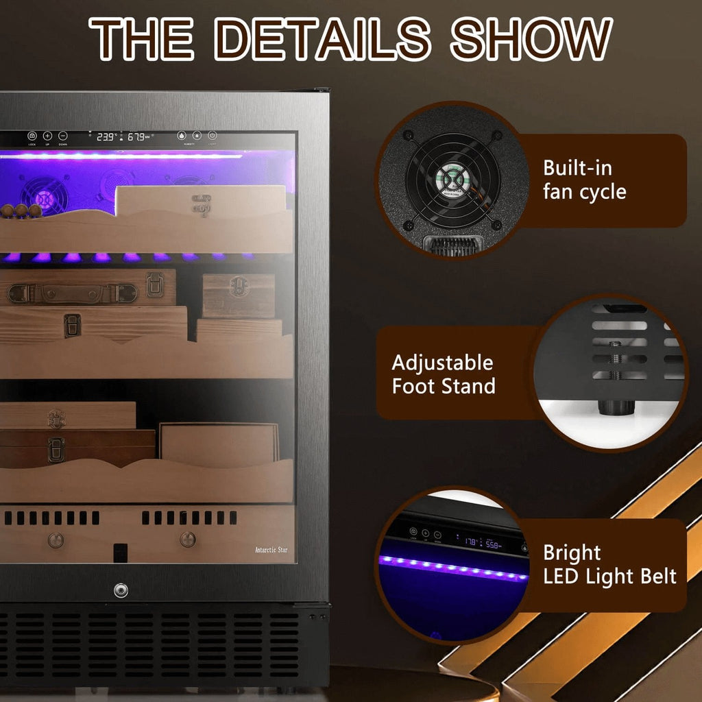 24 Inch Cigar Humidor Electric Humidor Black X51256H