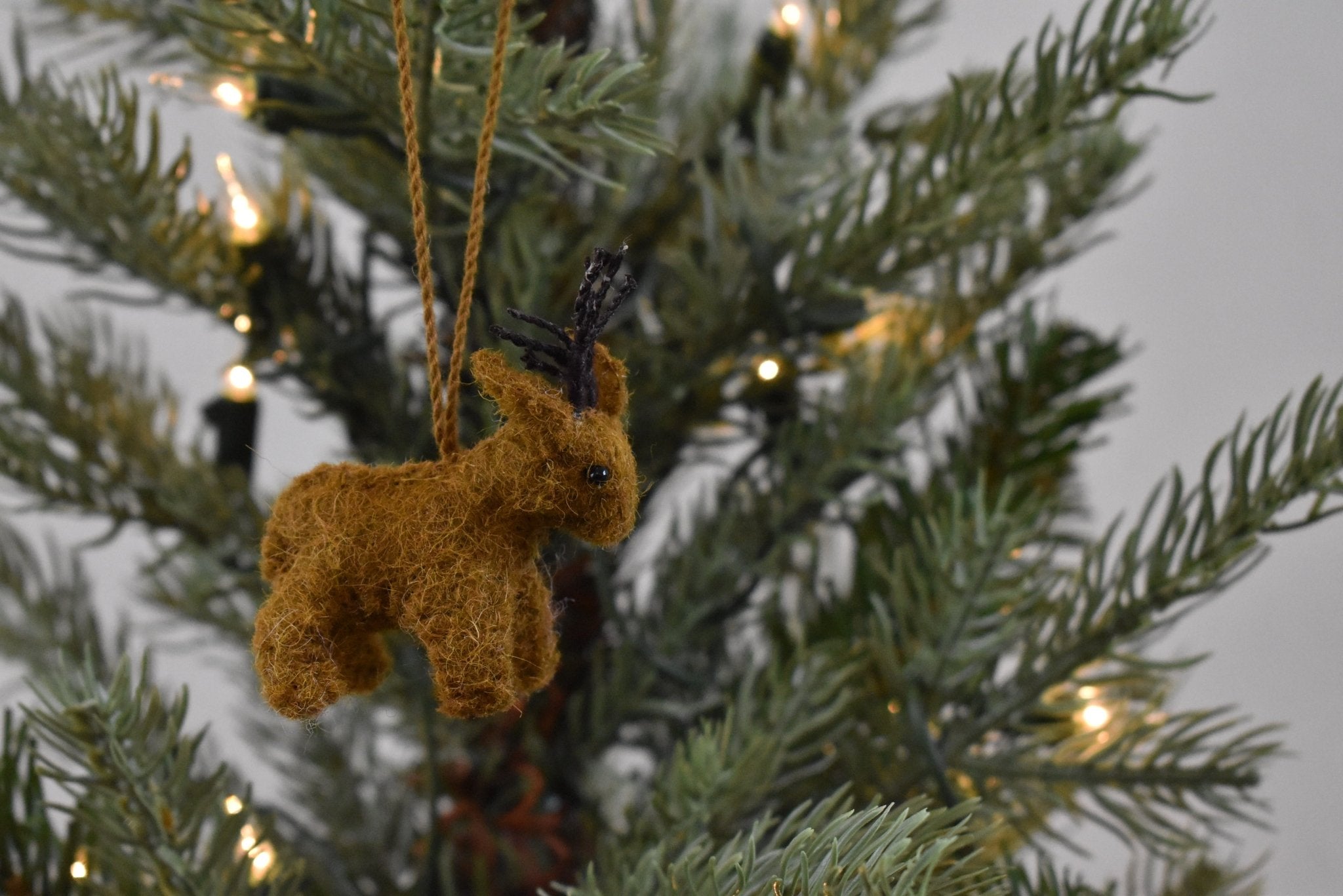 24 Piece Set- Iconic Christmas Mini Tabletop Tree Set- Hand Felted Wool Arcadia Home