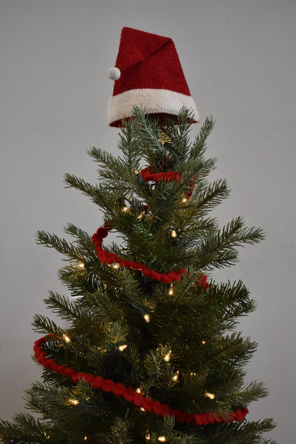 24 Piece Set- Iconic Christmas Mini Tabletop Tree Set- Hand Felted Wool Arcadia Home