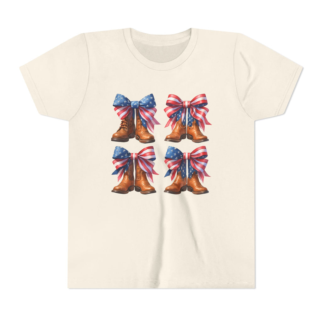 Patriotic Youth Tee, Youth Short Sleeve Shirt, 4th of July Shirt, Americana T-Shirt, Cute Kids Top for Independence Day