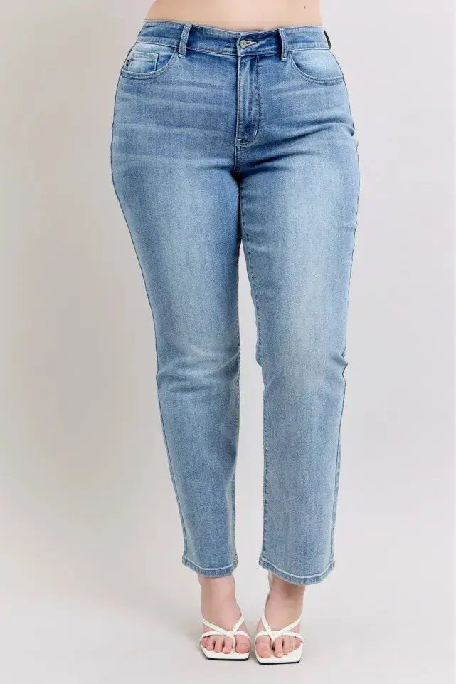 Plus Size High Waist Judy Blue Dad Jeans