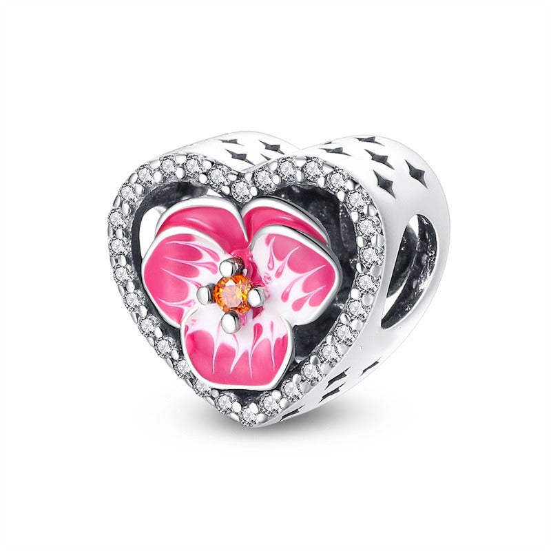 Butterfly flower thread safety bead fixing clip buckle string decoration
