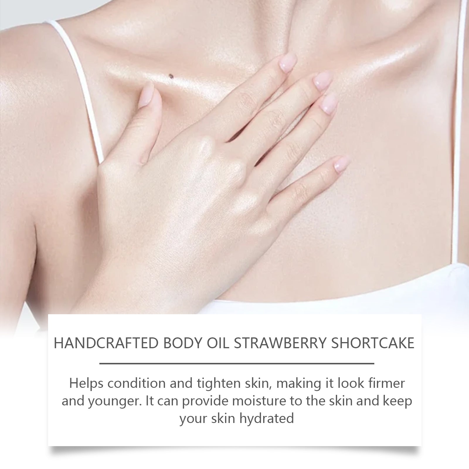 Woodsleep Strawberry Shortcake Body Essence Oil, Refreshing, Hydrating And Nourishing Soft Massage Oil All Over The Skin