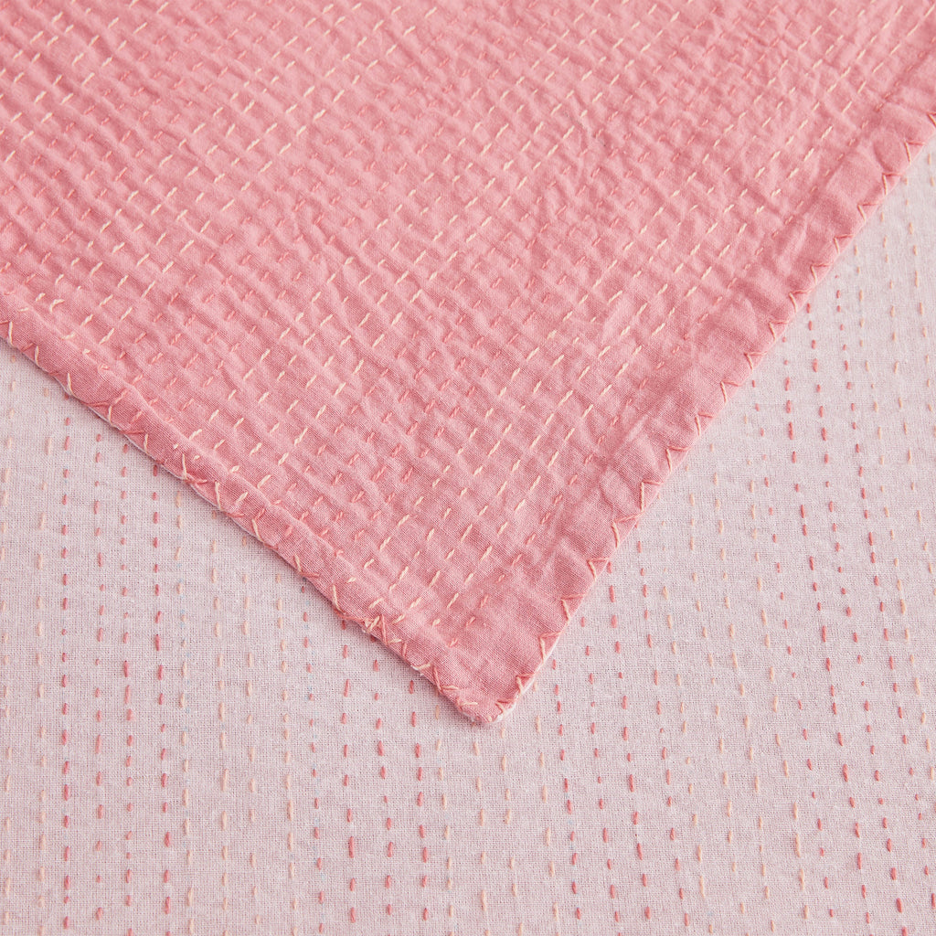 Hand Stitched Reversible Kantha Coverlets