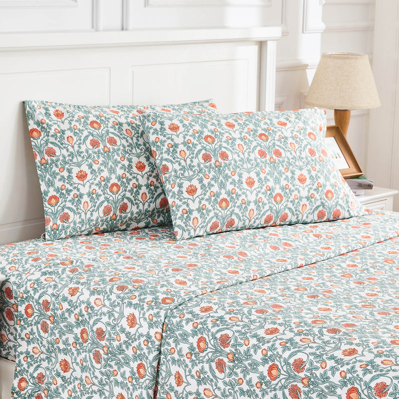 Arts & Crafts Floral Printed Sheet Set