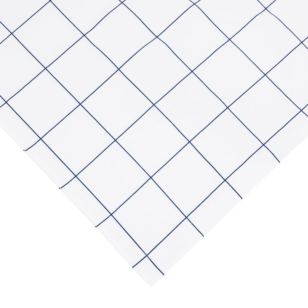 Grid Printed Cotton Percale Duvet Set