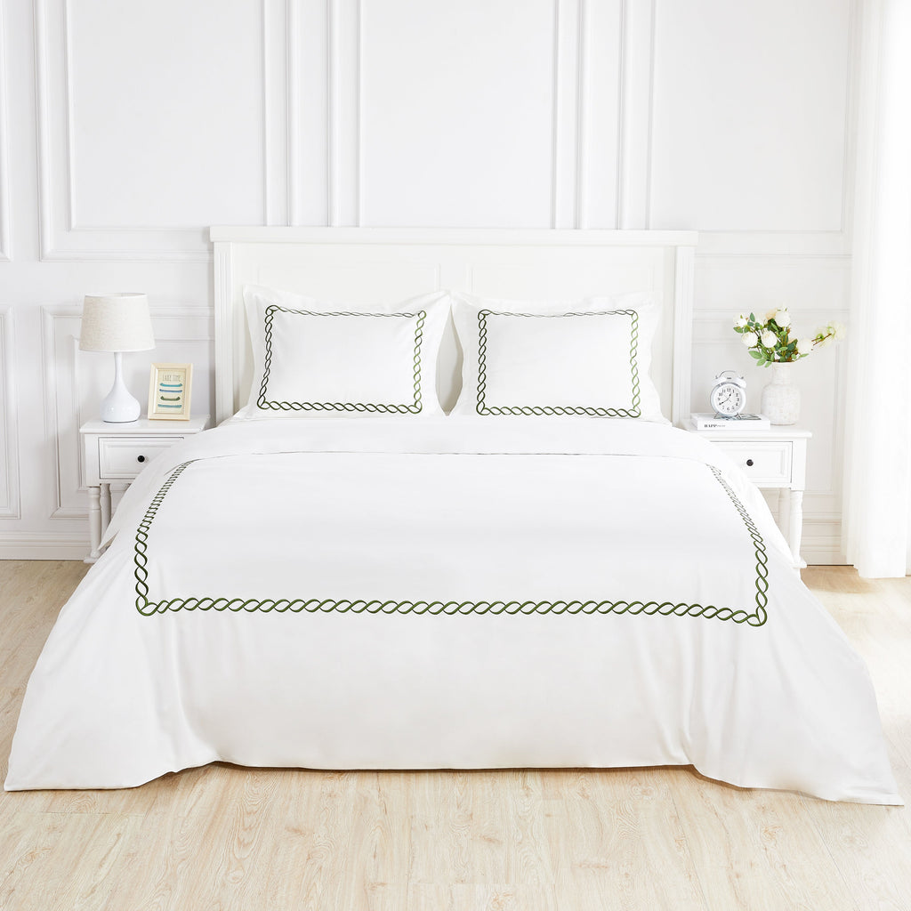 600 Thread Count Rope Embroidered Duvet Set