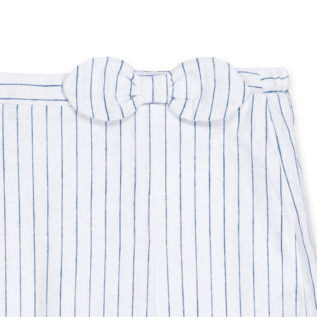 Linen Pleated Bow Skort