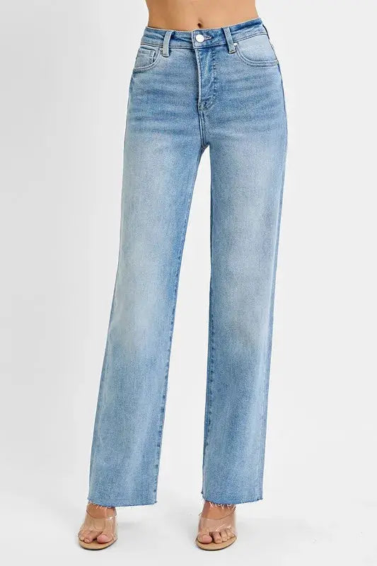 Tummy Control Rise Straight Leg RISEN Jeans
