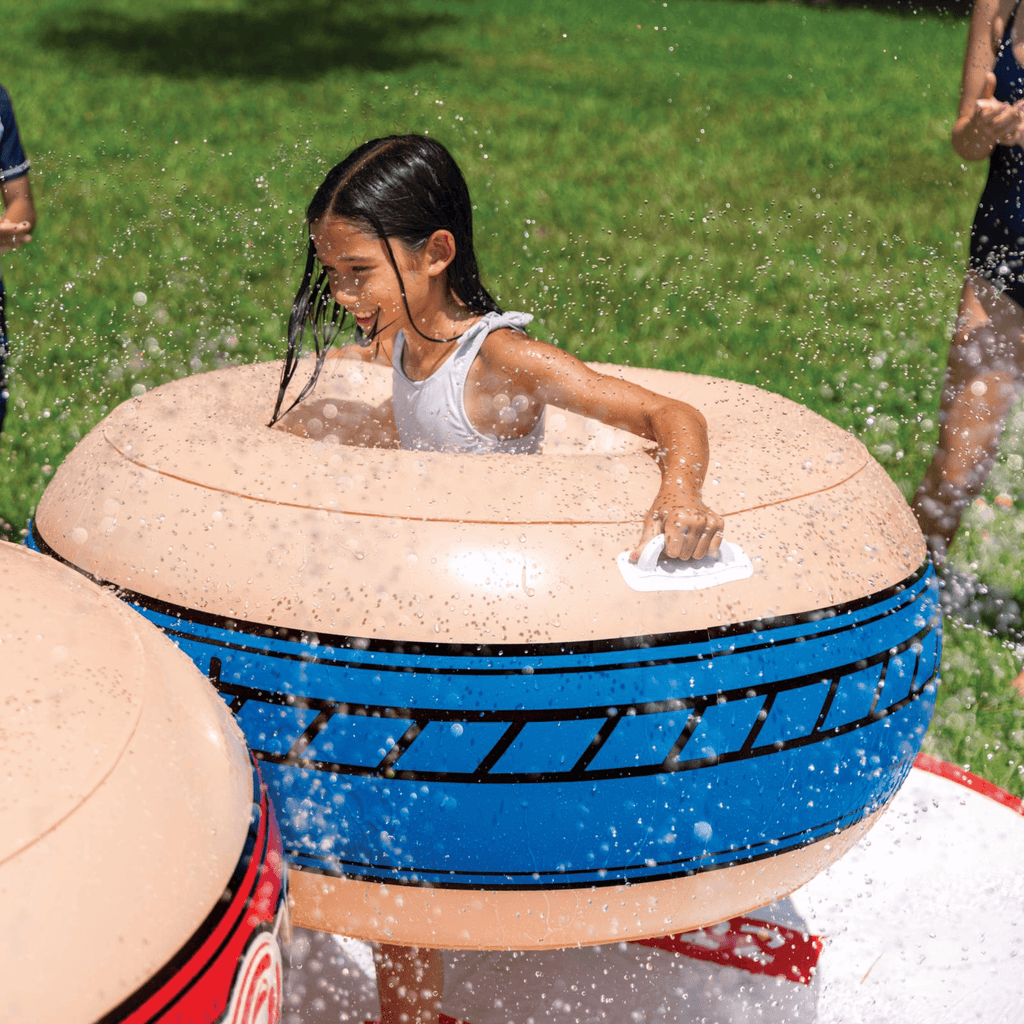 WOW Watersports 10ft Sumo Wrestling Spray Pad with 2 Sumo Belly-Bumpers