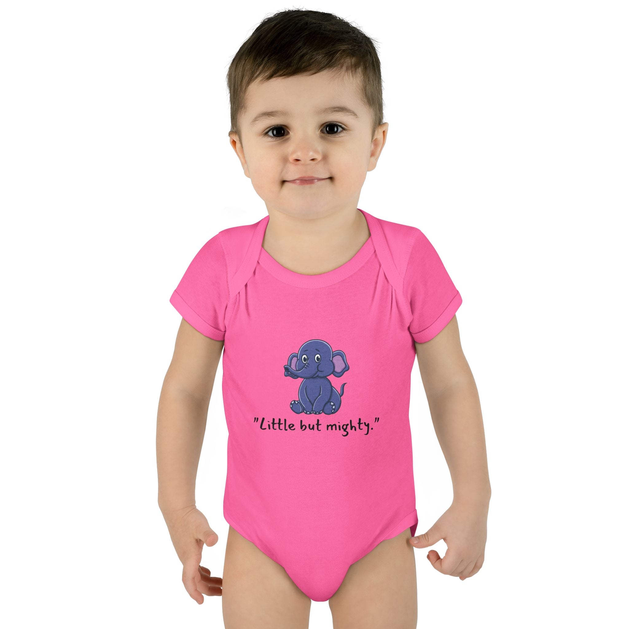 Baby Bodysuit - Little But Mighty Elephant