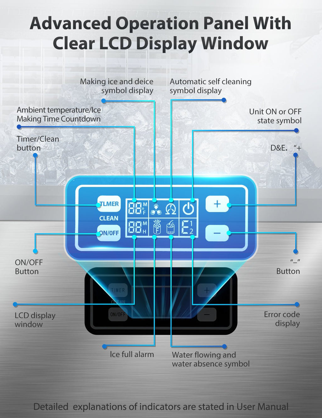 265LBS Freestanding Commercial Ice Maker