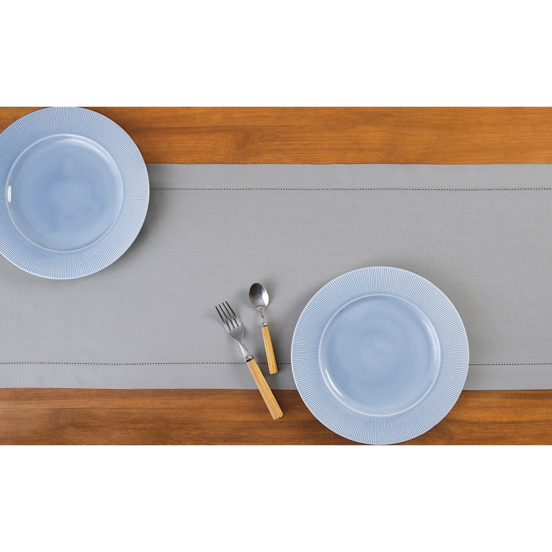 Cotton Linen Hemstitch Table Runner