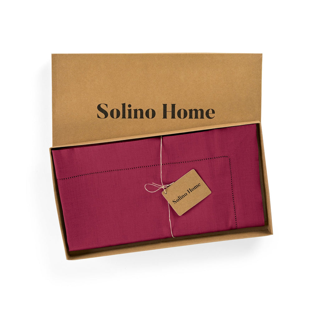 Classic Hemstitch Table Throw