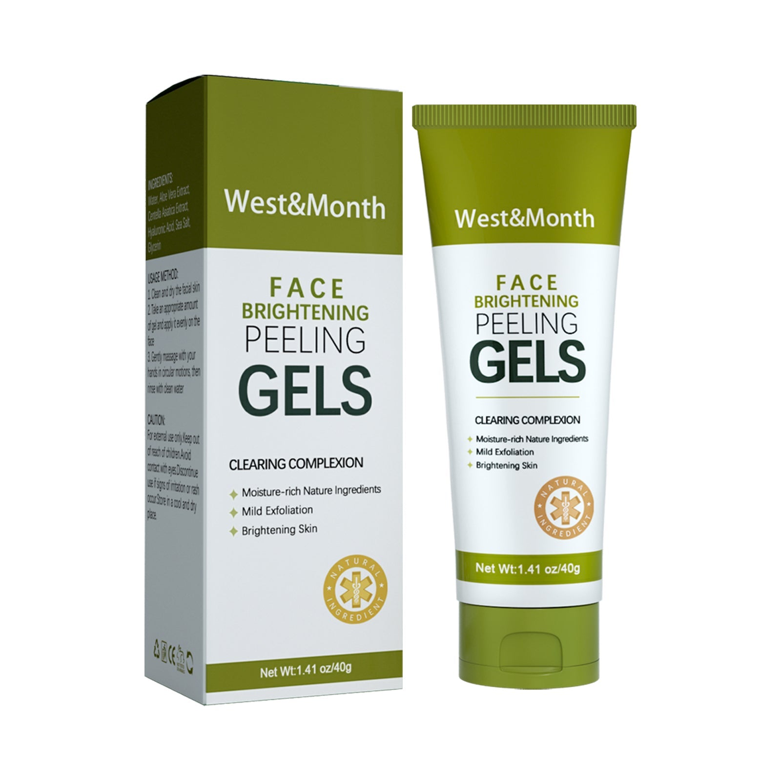 Face Brightening Peeling Gels, Facial Cleansing Exfoliation Skin Pores Hydrating Firming Beauty Gels