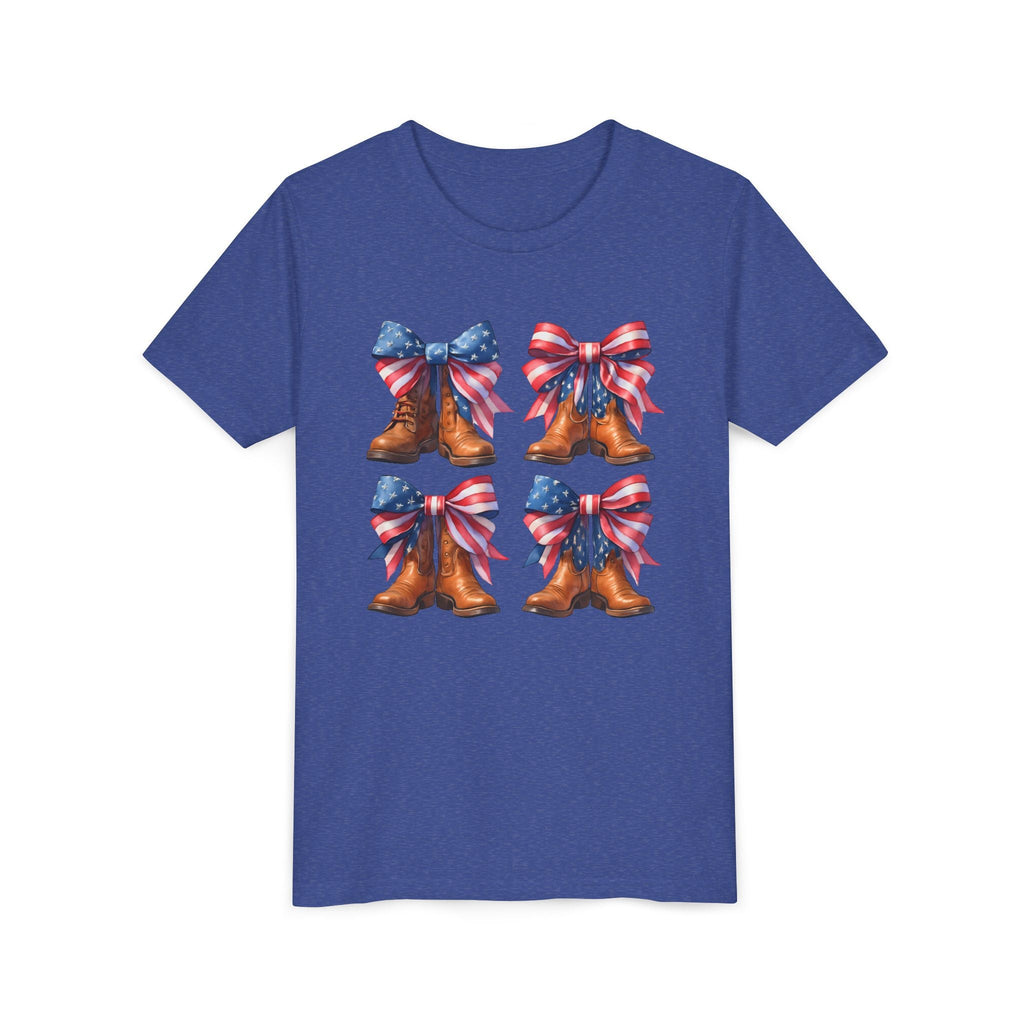 Patriotic Youth Tee, Youth Short Sleeve Shirt, 4th of July Shirt, Americana T-Shirt, Cute Kids Top for Independence Day