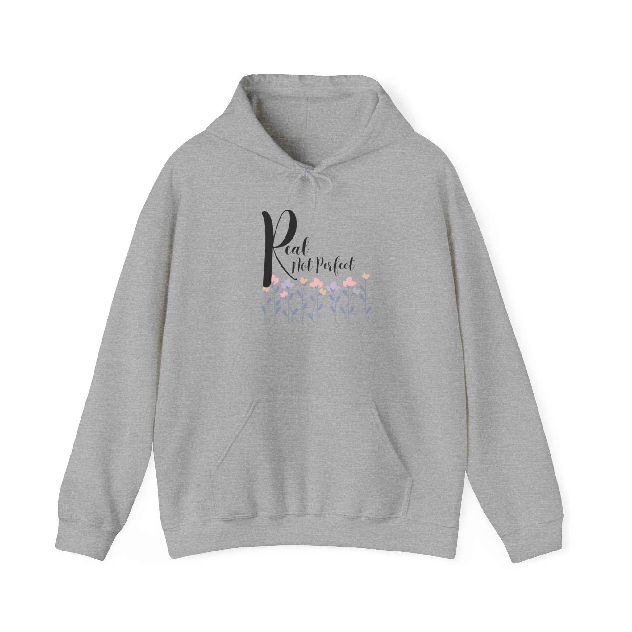 Real not Perfect: Adult Sweatshirt - Hooded Women's Top
