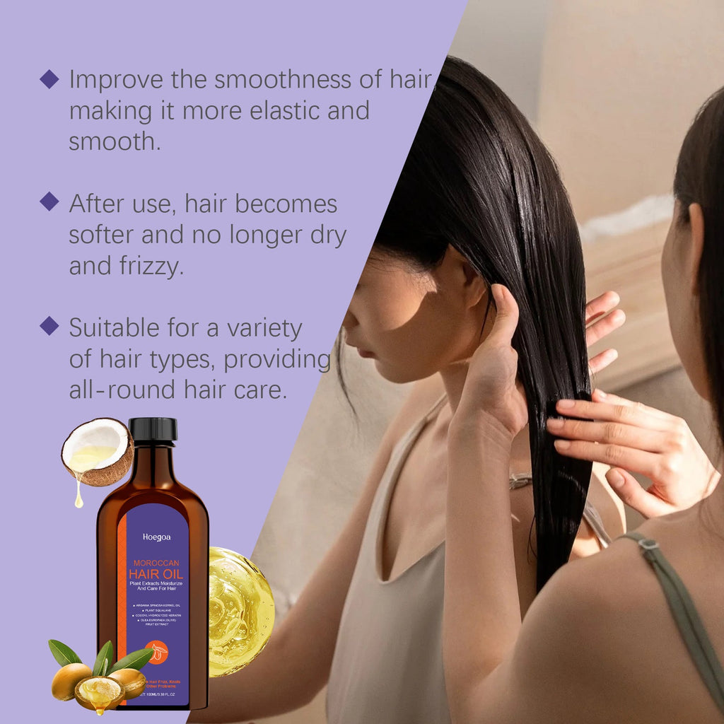 Morocco Hair Care Essential Oil Nourishes Moisturizing Hair Care Supple Essence Improves Dryness And Tangles