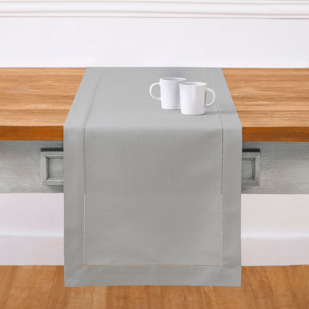 Cotton Linen Hemstitch Table Runner