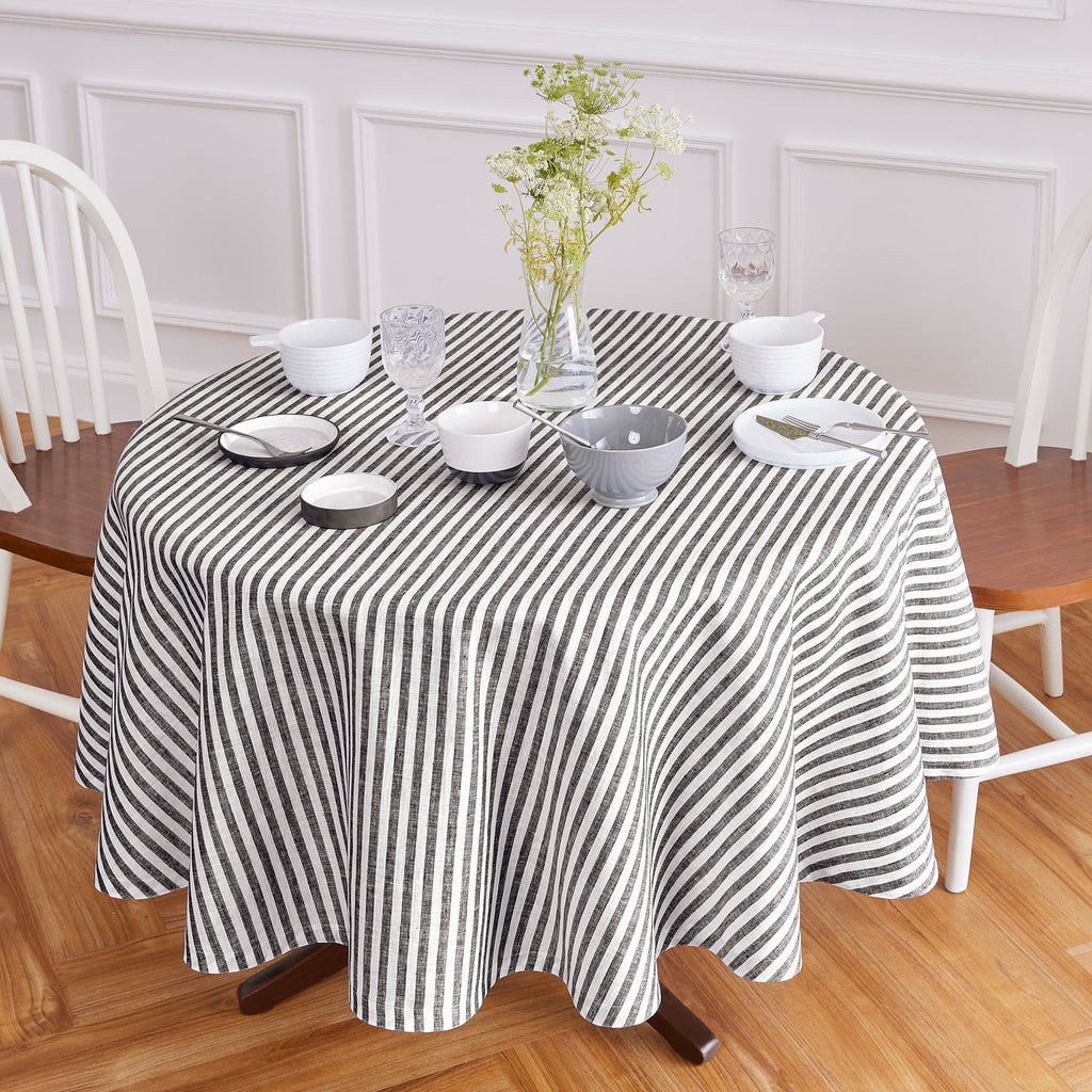 Amalfi Stripe Round Tablecloth