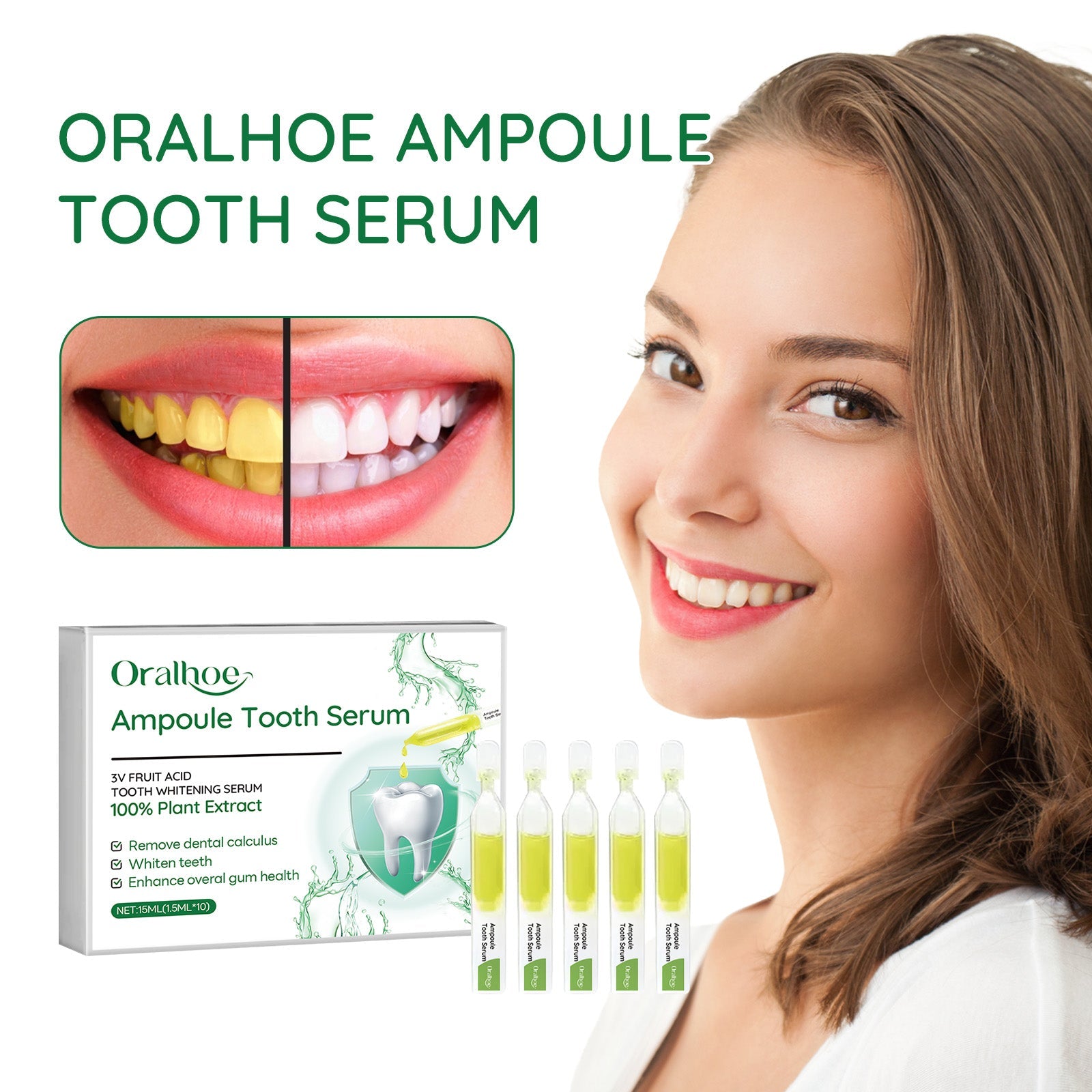 Teeth Whitening Serum, Deep Cleaning Mouth Stains Yellow Care Teeth Whitening Teeth