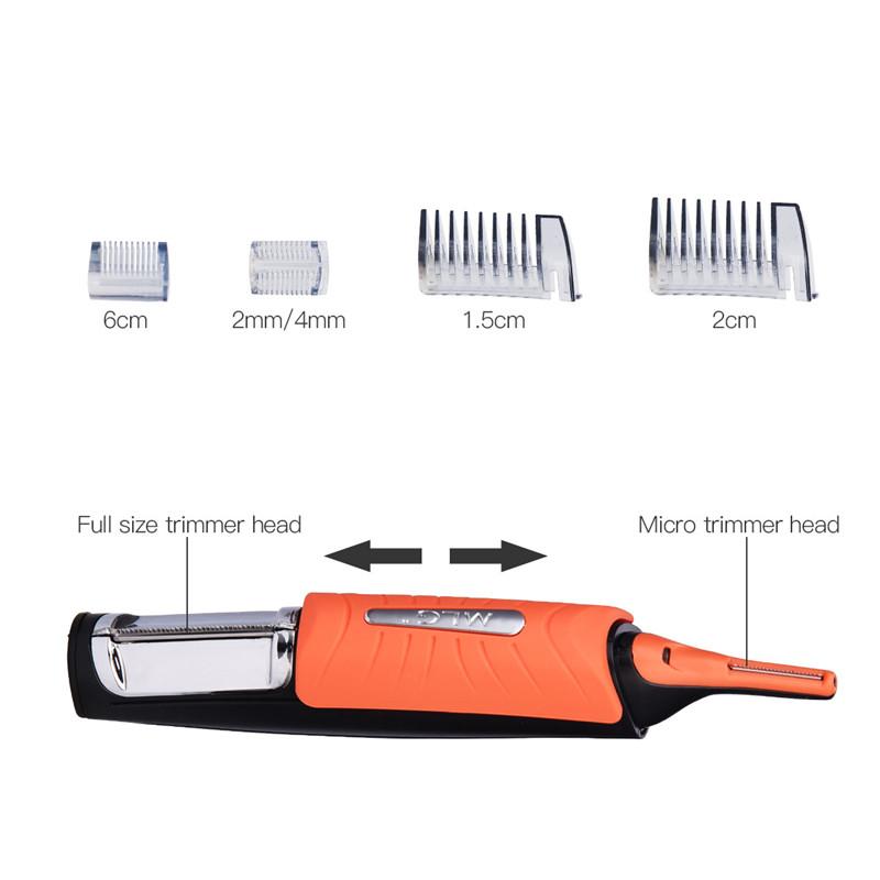 Micro Trimer Hair Cutter Clipper For Men Ear Sideburns Eyebrow with 4 Combs Cleaner Machine Styling Kit