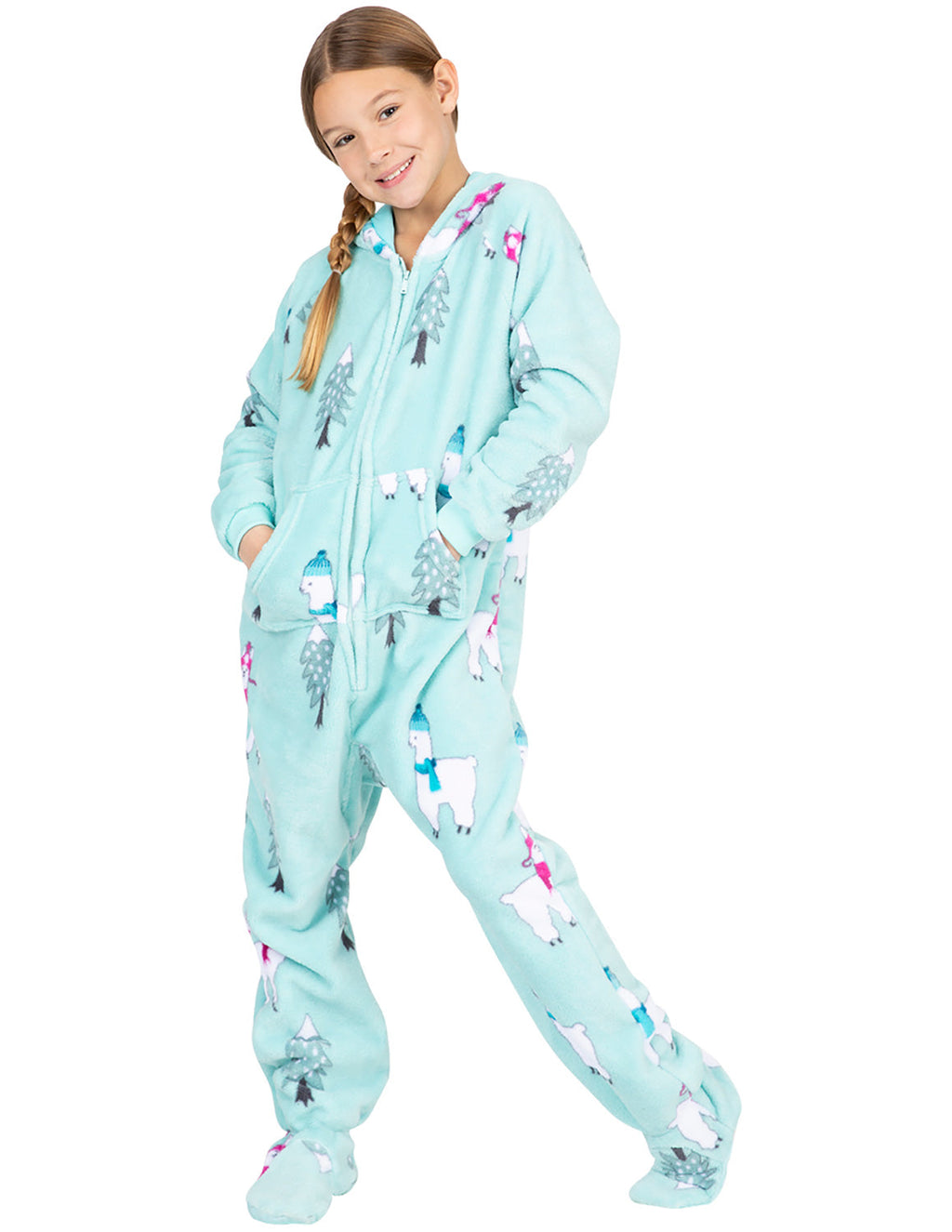 Land of Llamas Kids Hoodie Chenille Onesie
