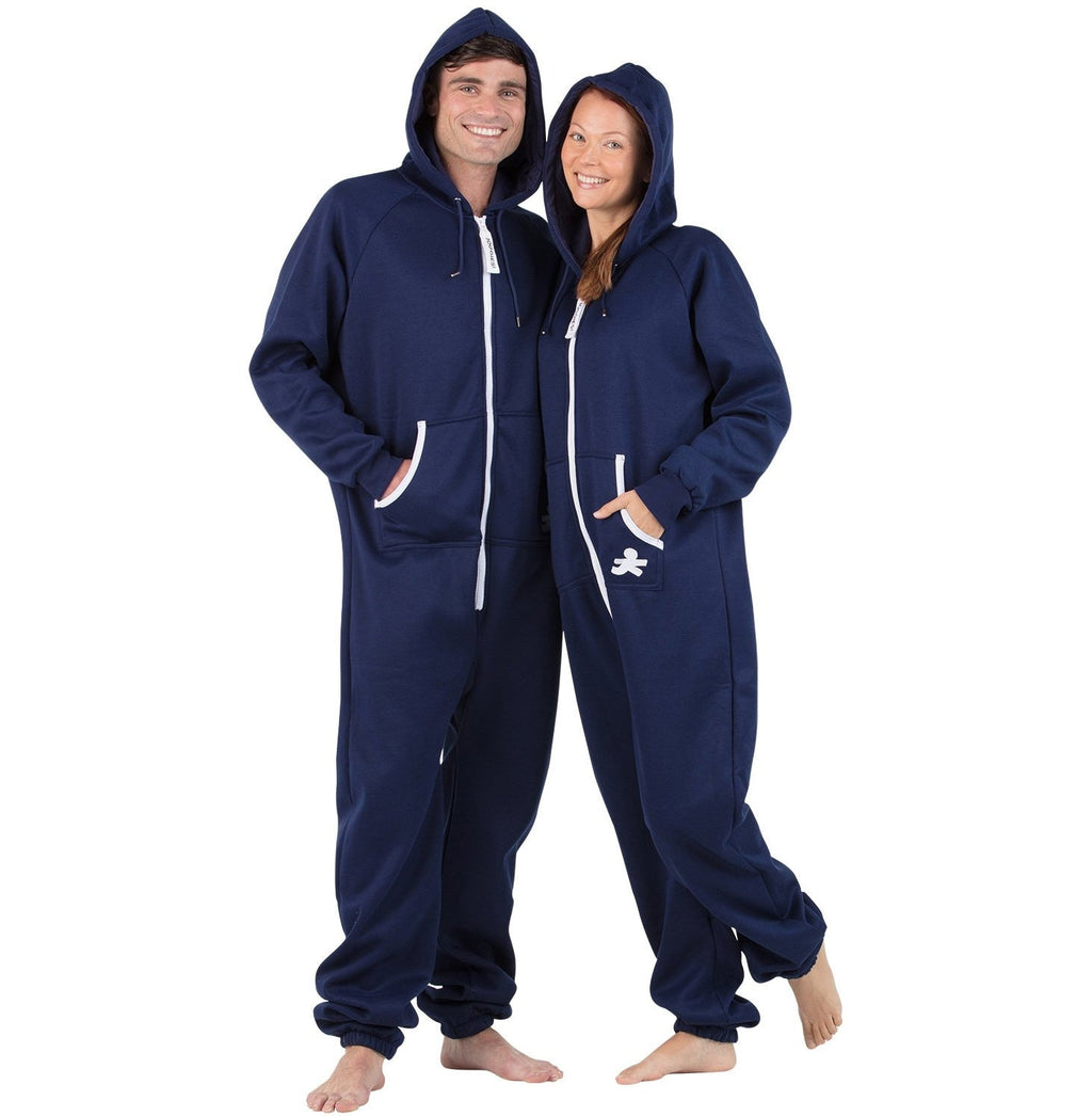 Family Matching Navy Blue Hoodie Onepiece Onesie