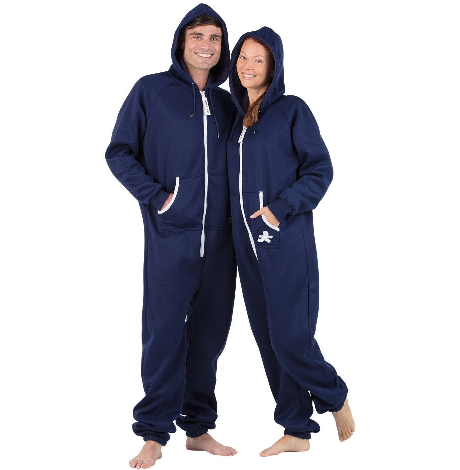 Family Matching Navy Blue Hoodie Onepiece Onesie
