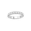 3mm Round Cut Moissanite Fishtail Set Eternity Band