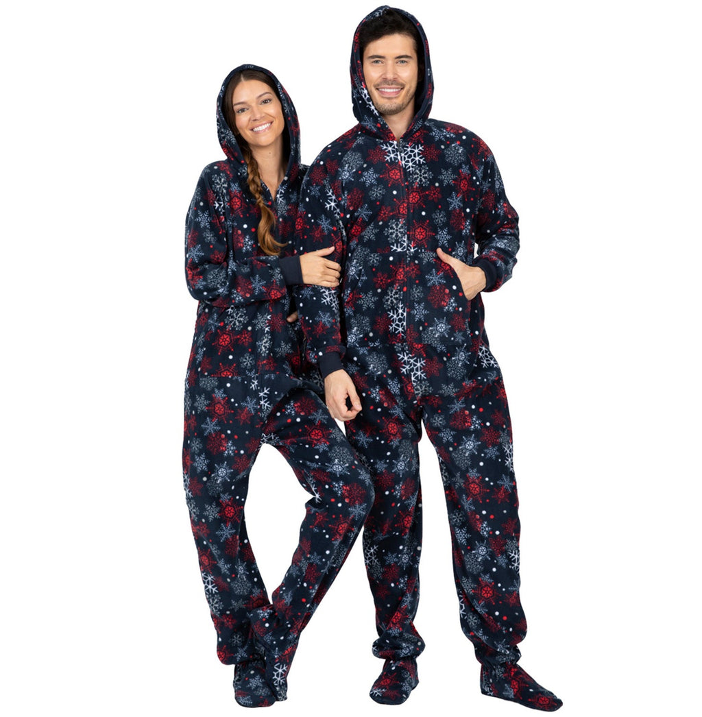 Family Matching Winter Whiteout Hoodie Fleece Onesie