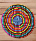 Morocco Placemat, colorful raffia Woven tabletop