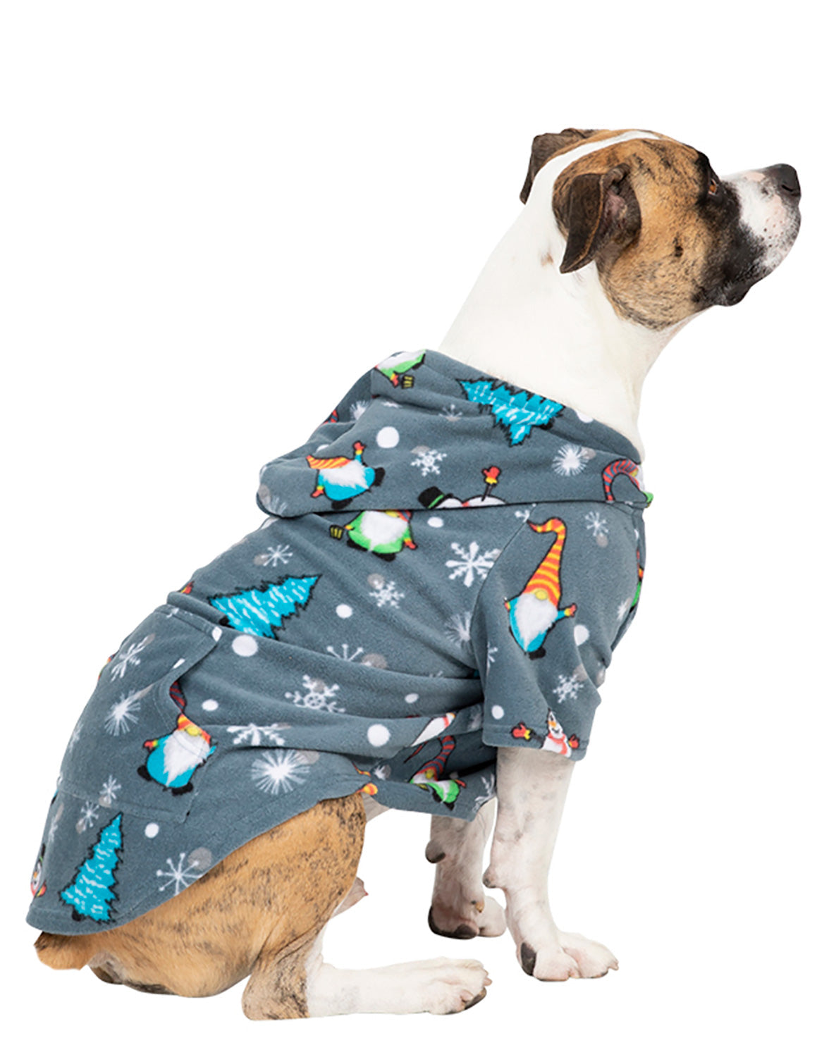 Gnomes Greeting Pet Pjs Fleece Hoodie