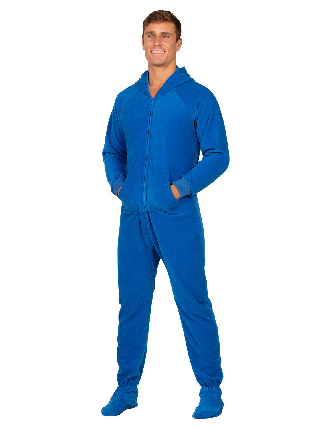 Brilliant Blue Adult Hoodie Fleece Onesie