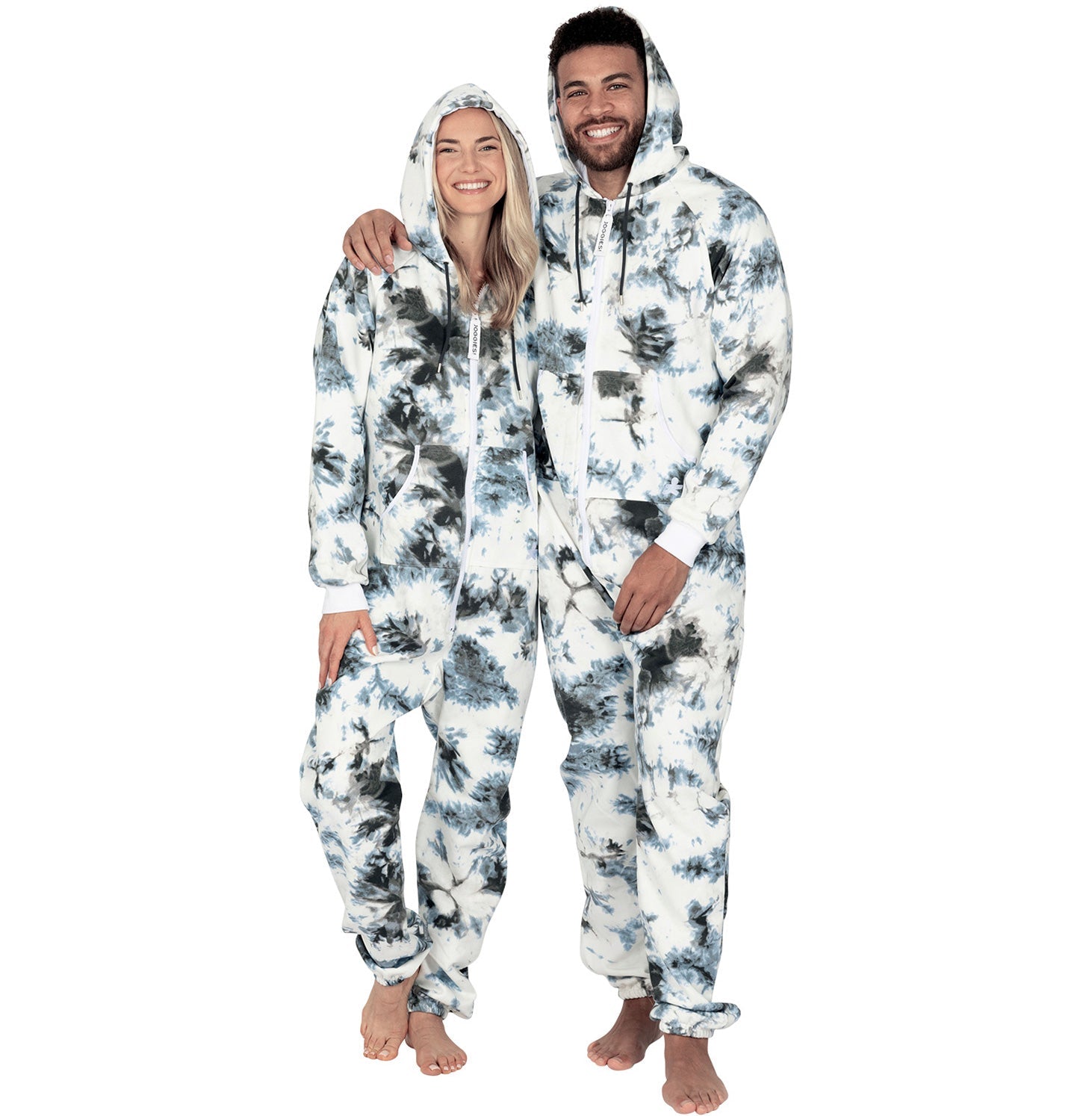 Family Matching Tie Dye Black Hoodie Onepiece Onesie