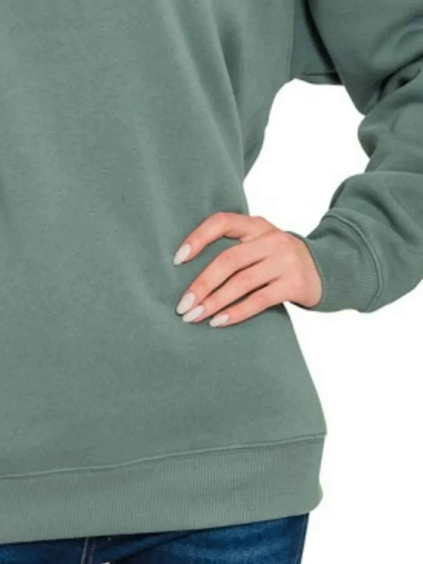 Zenana Fleece Round Neck Sweatshirts Women's Top