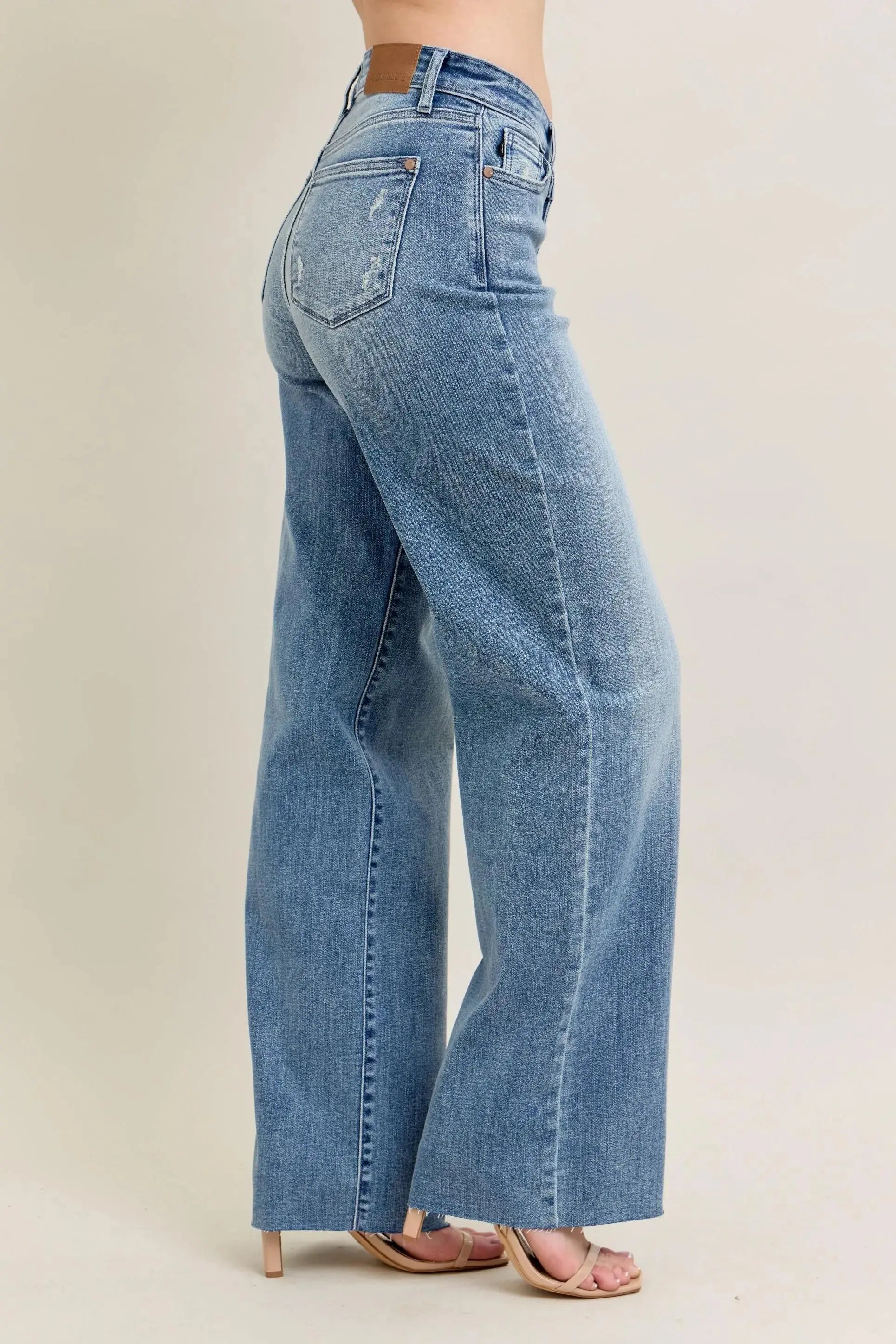V-Front Baggy Judy Blue Jeans - Full & Plus Sizes