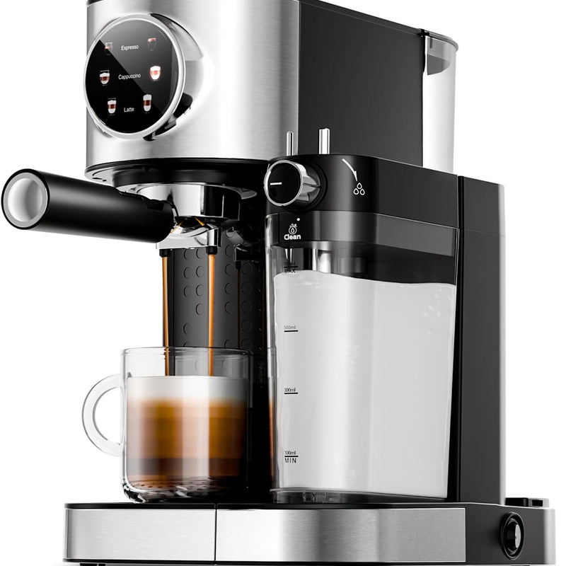 3 in 1 Professional Espresso Maker with Dual Heating System & Capsule Compatible CM8008