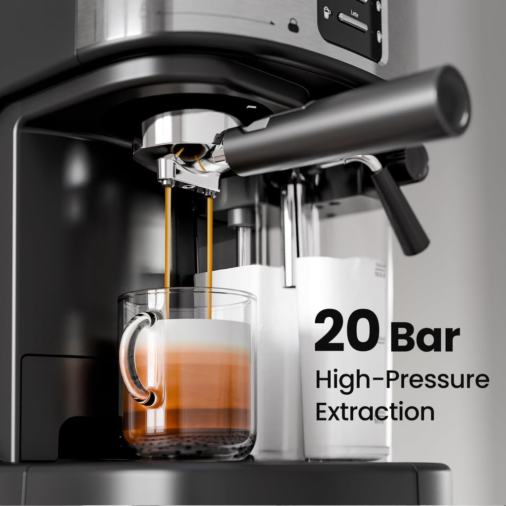 3 in 1 Professional Espresso Maker with Dual Heating System & Capsule Compatible CM8011