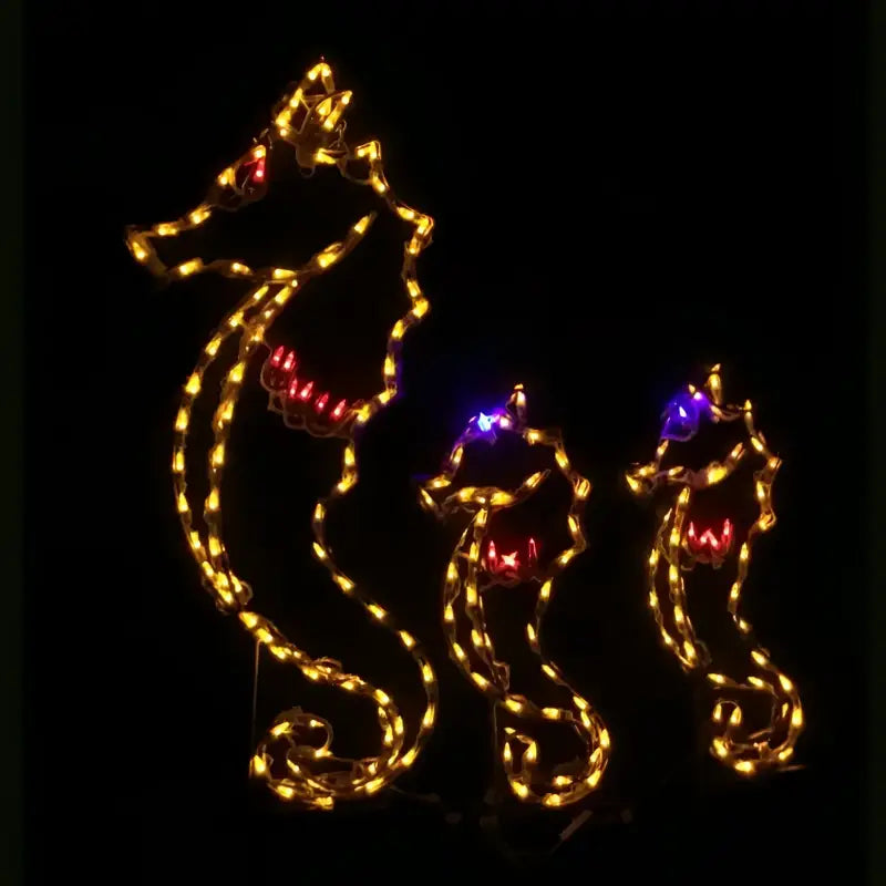 3 Pc Sea Horse 1 Lg 2 Sm