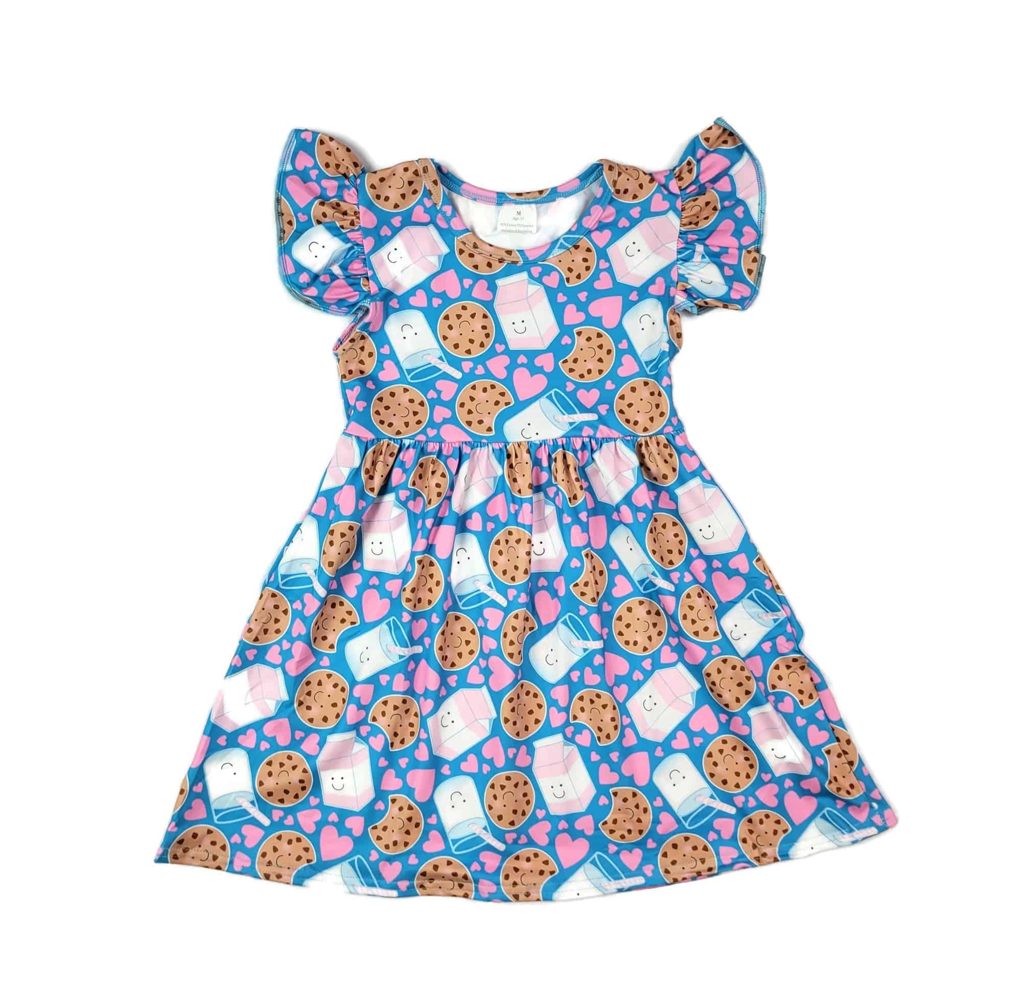Milk and Cookies Long Flutter Milk Silk Dress