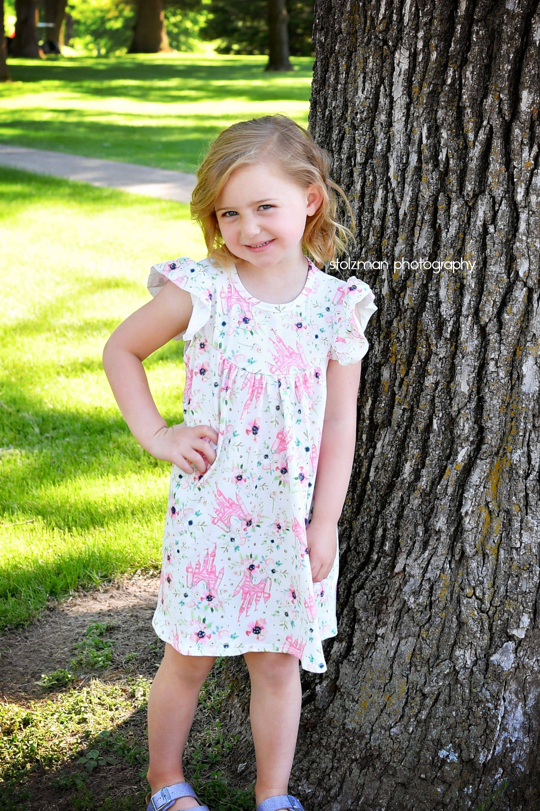 Enchanted Castle Milk Silk Flutter Dress