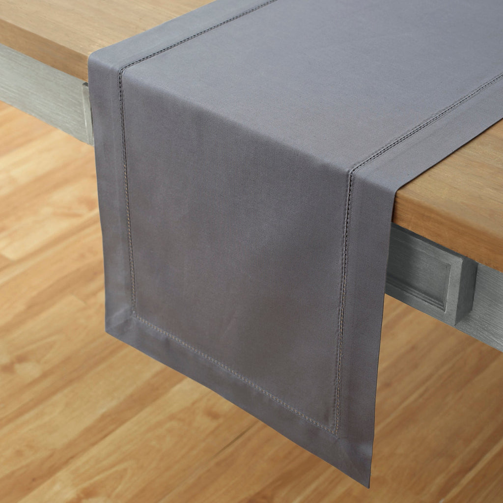 Cotton Linen Hemstitch Table Runner