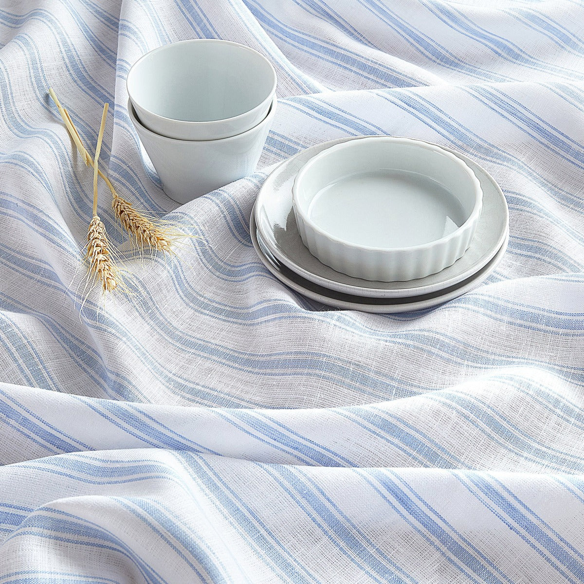 Capri Ticking Stripe Table Throw