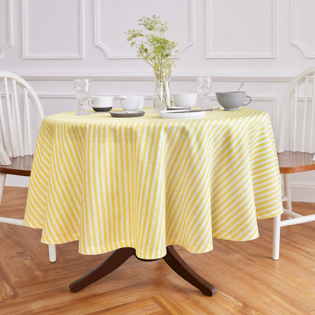 Amalfi Stripe Round Tablecloth