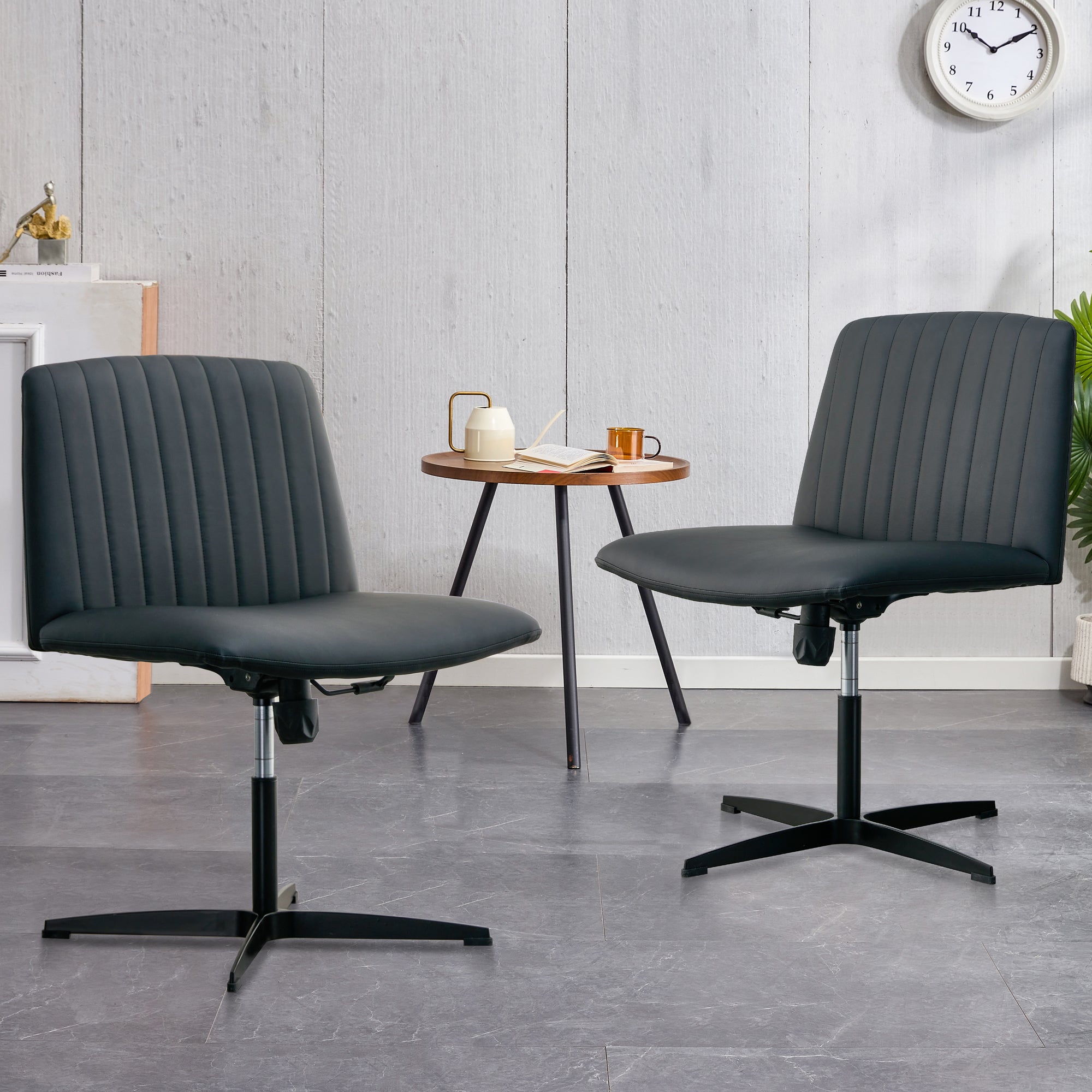 Black High Grade Pu Material. Home Computer Chair Office Chair Adjustable 360 ° Swivel Cushion Chair
