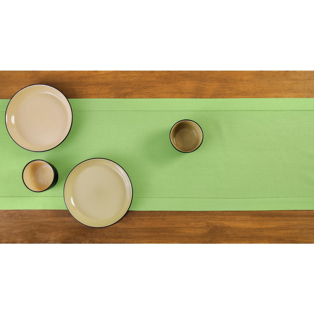 Cotton Linen Hemstitch Table Runner