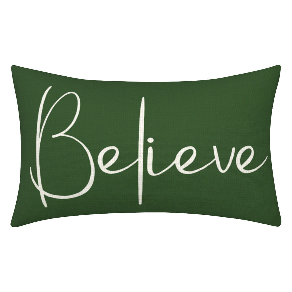 Christmas Decorative Pillowcase 2-piece Set Merry Christmas Sofa Cushion Cover Believe Waist Pillow Cover