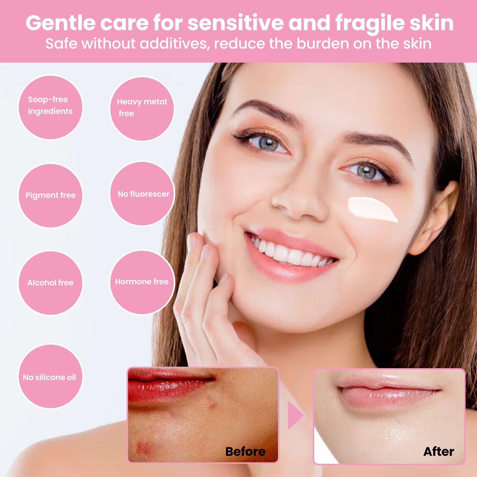 3-In-1 No Makeup Cream Bare Base No Fake White Moisturizing Beauty, Concealer And Brightening Skin Cream
